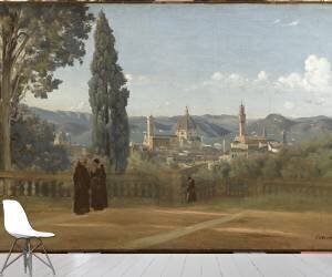 Florence. Vue prise des jardins Boboli (Jean-Baptiste Camille Corot) - Muzeo.com