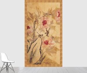 Paravent huit panneaux : fleurs et oiseaux 