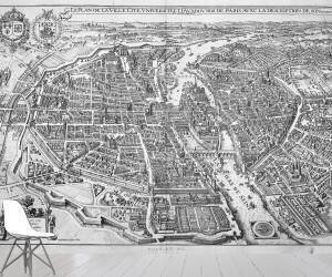 Facsimile of a map of Paris in 1615 (anonymous) - Muzeo.com