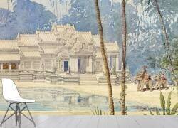Vue générale des façades orientales de Baion prise de l'entrée des terrasses (Delaporte Louis Marie Joseph) - Muzeo.com