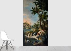A dog attacking swans (Christophe Huet) - Muzeo.com
