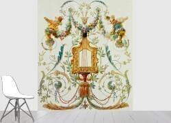 Génies, une Guirlande de Fleurs et Instrument de Musique Oriental (Jules-Hughes Rousseau) - Muzeo.com