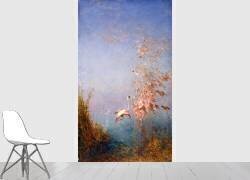 Envol de flamants roses, étang du Vaccarès (Félix Ziem) - Muzeo.com