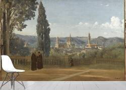 Florence. Vue prise des jardins Boboli (Jean-Baptiste Camille Corot) - Muzeo.com
