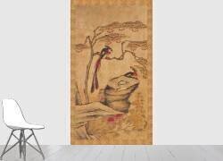 Paravent huit panneaux : fleurs et oiseaux 
