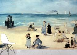 Sur la plage de Boulogne-sur-Mer (Edouard Manet) - Muzeo.com