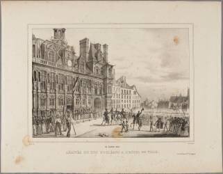 Arrivée du duc d'Orléans à l'Hôtel de Ville, le 31 juillet 1830 (anonyme) - Muzeo.com