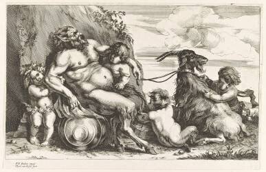 Bacchanale et scènes de tritons (Theodor van Kessel) - Muzeo.com