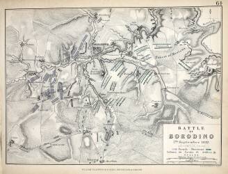 Carte de la bataille de Borodino (Alexander Keith Johnston) - Muzeo.com