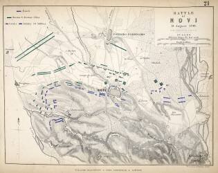 Carte de la bataille de Novi (Alexander Keith Johnston) - Muzeo.com