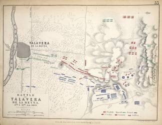 Carte de la bataille de Talavera (Alexander Keith Johnston) - Muzeo.com