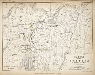 Carte de la bataille de Trebbia (Alexander Keith Johnston) - Muzeo.com