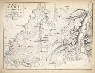 Carte de la bataille d'Iéna (Alexander Keith Johnston) - Muzeo.com