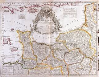 Carte de la Normandie (Ecole Française) - Muzeo.com