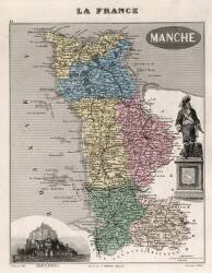 Carte de la région 'Basse-Normandie' en France (Ecole Française) - Muzeo.com