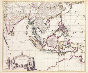 Carte de l'Inde et des Indes orientales (Frederik de Wit) - Muzeo.com