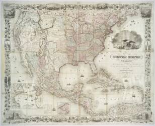 Carte des États-Unis d'Amérique (Ecole américaine) - Muzeo.com