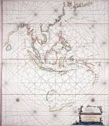 Carte maritime à l'est de l'Inde (Ecole Néerlandaise) - Muzeo.com