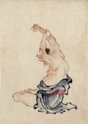 Étirement de l'homme (Hokusai) - Muzeo.com