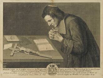 François de Pâris, diacre de Saint-Médard, en prière (anonyme) - Muzeo.com