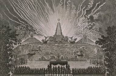 La Fête donnée par Louis XIV pour célébrer la reconquête de la Franche-Comté, à Versailles en 1674 (Jean Le Pautre) - Muzeo.com