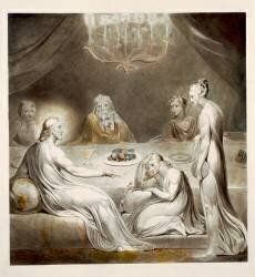 Le Christ dans la maison de Marie et Marthe (William Blake) - Muzeo.com