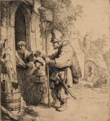 Le colporteur de mort aux rats, 2ème état (Rembrandt) - Muzeo.com