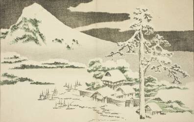 Le Mont Fuji en hiver (Hokusai) - Muzeo.com