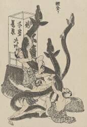Les grandes anguilles (Hokusai) - Muzeo.com