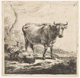 Les vaches à la laitière (Nicolaes Berchem) - Muzeo.com