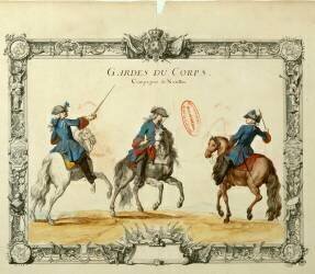 Maison du Roy : gardes du corps à cheval de la Compagnie de Noailles (Jacques-Antoine Delaistre) - Muzeo.com