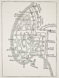 Plan d'Acre au XIIIe siècle (Ecole anglaise) - Muzeo.com