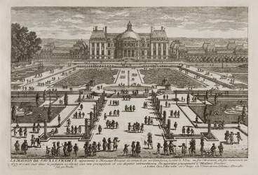 Planche 100: Vue du château de Vaux Le Vicomte, du côté des jardins (Famille des Perelle) - Muzeo.com