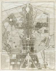 Planche 474 : plan général de la ville, du château et des jardins et parc de Versailles nouvellement (Jacques-François Blondel) - Muzeo.com