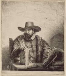 Portrait de Corneille Klaas Anslo ; 1er état (Rembrandt) - Muzeo.com