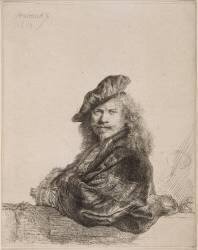 Rembrandt appuyé (Rembrandt) - Muzeo.com