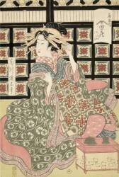 Ukiyo-e Print of Courtesan (Kikukawa Eizan) - Muzeo.com