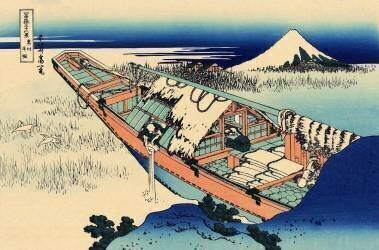 Ushibori dans la province Hitachi (Hokusai) - Muzeo.com