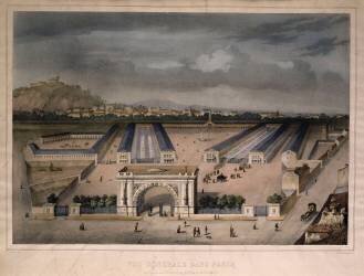 Vue générale dans Paris de la station des chemins de fer de la Belgique (Bachelier) - Muzeo.com