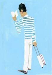 A traveler looking at the timetable (Hiroyuki Izutsu) - Muzeo.com