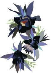 Black imaginary flower (Hiroyuki Izutsu) - Muzeo.com