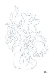 Croquis d'un bouquet de fleurs (1x Studio II) - Muzeo.com