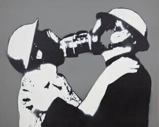 Gas mask kissers (Johann Kettering) - Muzeo.com