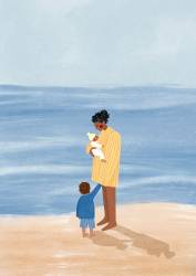 Journée en famille à la plage (Bea Muller) - Muzeo.com