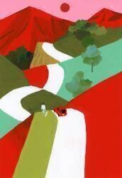Red mountain path (Hiroyuki Izutsu) - Muzeo.com