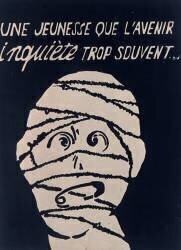 Une jeunesse que l'avenir inquiète trop souvent... - Mai 1968 (anonyme) - Muzeo.com