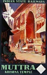Chemins de fer d'Inde. Muttra, Temple de Krishna (Roger Broders) - Muzeo.com