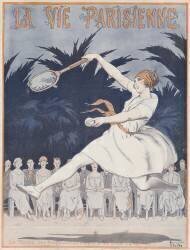 Le tennis des demoiselles : La Vie Parisienne (Louis Denis-Valverane) - Muzeo.com