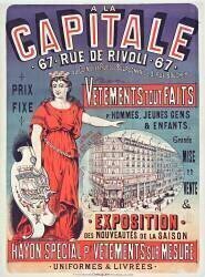 A la Capitale, 67 rue de Rivoli : Vêtemenents tout faits pour hommes, jeunes gens et enfants (anonyme) - Muzeo.com