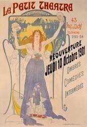Affiche annonçant la réouverture le 10 octobre du Petit Théâtre (Paul Balluriau) - Muzeo.com